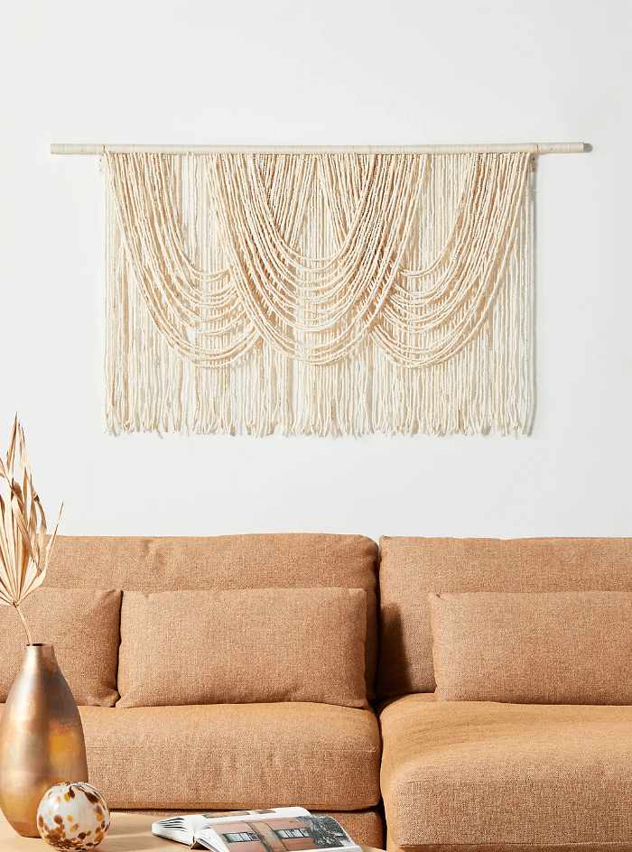 textured wall hanging cozy home